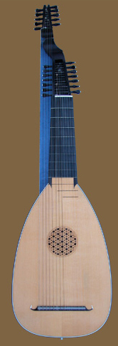 13-korig barockluta locksida